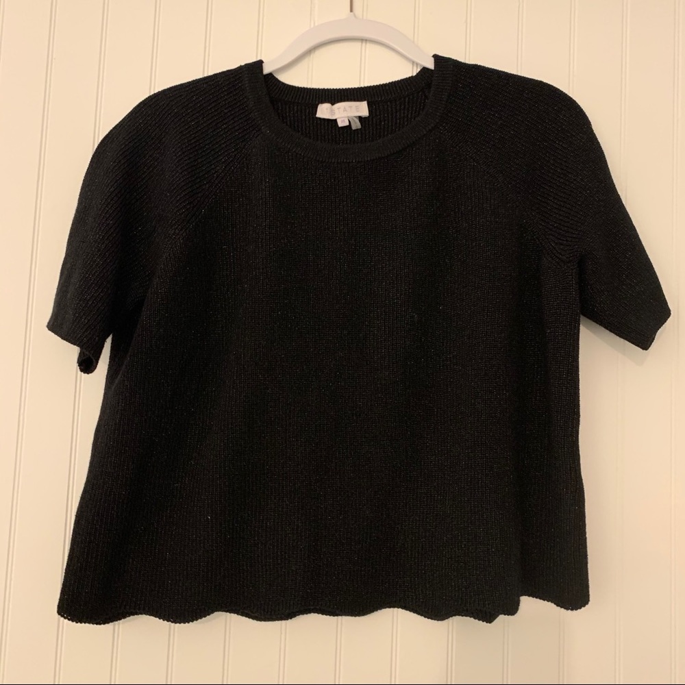 1. State Black Sparkly Sweater